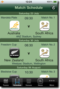 Schedule screenshot
